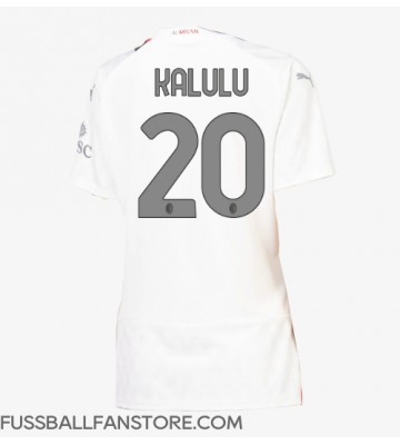 AC Milan Pierre Kalulu #20 Replik Auswärtstrikot Damen 2023-24 Kurzarm